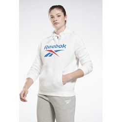 Bluza damska Reebok biała z napisem krótka  - zdjęcie produktu