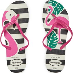 Klapki damskie Havaianas wielokolorowe letnie bez zapięcia casual w nadruki płaskie  - zdjęcie produktu