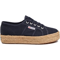Espadryle damskie SUPERGA na platformie z tkaniny sznurowane casual  - zdjęcie produktu