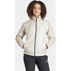 Kurtka damska beżowa Adidas krótka bez kaptura  - zdjęcie produktu