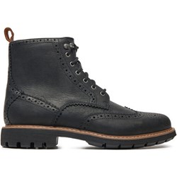 Buty zimowe męskie Clarks militarne sznurowane czarne  - zdjęcie produktu