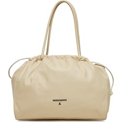 Torebka Patrizia Pepe beżowa na ramię matowa duża  - zdjęcie produktu