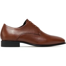 Buty eleganckie męskie Geox wiązane ze skóry  - zdjęcie produktu