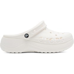 Klapki damskie Crocs białe bez zapięcia z gumy płaskie  - zdjęcie produktu