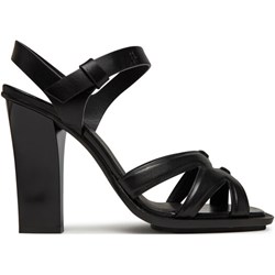 Sandały damskie Max Mara z klamrą eleganckie na obcasie  - zdjęcie produktu