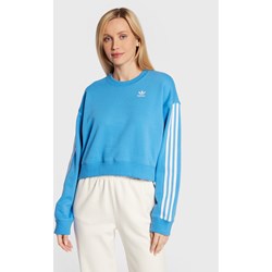 Bluza damska Adidas niebieska krótka sportowa  - zdjęcie produktu