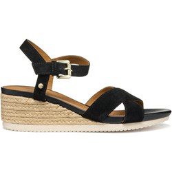 Espadryle damskie Geox casual z tkaniny na koturnie na lato  - zdjęcie produktu