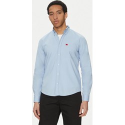 Koszula męska niebieska Hugo Boss z długim rękawem  - zdjęcie produktu
