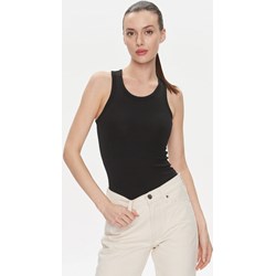 Czarna bluzka damska Calvin Klein z okrągłym dekoltem  - zdjęcie produktu