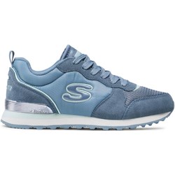 Buty sportowe damskie Skechers sneakersy granatowe wiązane płaskie na wiosnę  - zdjęcie produktu
