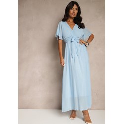 Sukienka Renee na wiosnę na sylwestra niebieska maxi  - zdjęcie produktu