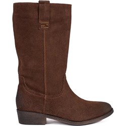 Kozaki damskie Sergio Leone zimowe skórzane na zamek  - zdjęcie produktu