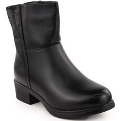 Botki Filo Donna na zamek czarne jesienne na obcasie  - zdjęcie produktu