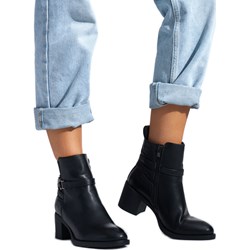 Botki na zamek na obcasie  - zdjęcie produktu