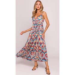 Sukienka Moe boho midi na ramiączkach z dekoltem w serek  - zdjęcie produktu