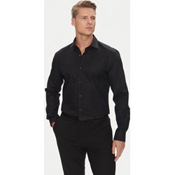 Koszula męska Hugo Boss z klasycznym kołnierzykiem z długim rękawem czarna  - zdjęcie produktu