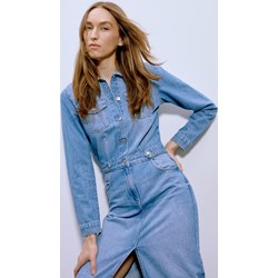 Sukienka Reserved niebieska z długimi rękawami casual szmizjerka  - zdjęcie produktu