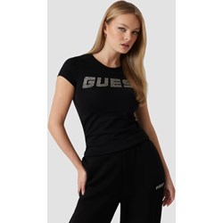 Bluzka damska Guess z krótkim rękawem z okrągłym dekoltem  - zdjęcie produktu