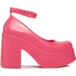 Czółenka różowe Melissa z gumy na obcasie eleganckie  - zdjęcie produktu