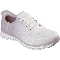 Buty sportowe damskie białe Skechers na wiosnę na płaskiej podeszwie  - zdjęcie produktu