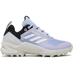 Buty trekkingowe damskie Adidas na wiosnę niebieskie sznurowane płaskie  - zdjęcie produktu