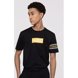 T-shirt męski Hugo Boss czarny z krótkimi rękawami  - zdjęcie produktu