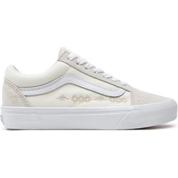 Trampki damskie Vans old skool białe sznurowane sportowe z tkaniny jesienne  - zdjęcie produktu