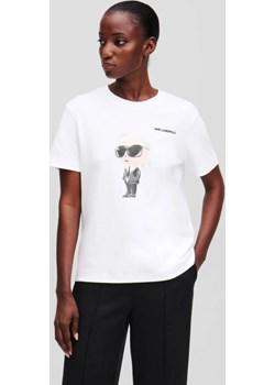KARL LAGERFELD Biały t-shirt damski Ikon Aquarelle K, Rozmiar XS Karl Lagerfeld promocyjna cena outfit.pl - kod rabatowy