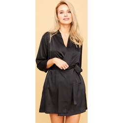 Szlafrok damski Mona elegancki bez wzorów  - zdjęcie produktu