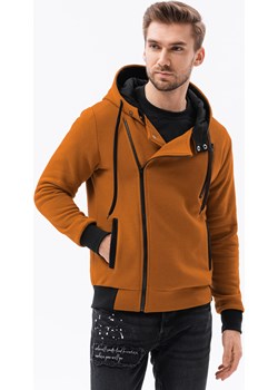 Bluza męska rozpinana z kapturem B297 - ruda ombre - kod rabatowy