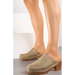 Klapki damskie Renee zielone casual bez zapięcia  - zdjęcie produktu