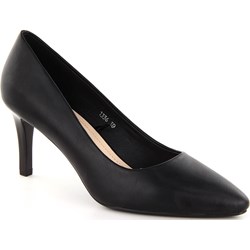 Czółenka Sergio Leone czarne eleganckie na szpilce bez zapięcia  - zdjęcie produktu