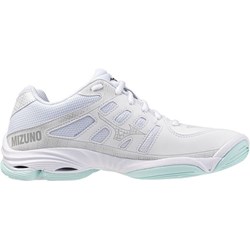 Buty sportowe damskie Mizuno do siatkówki białe na wiosnę na płaskiej podeszwie  - zdjęcie produktu