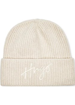 HUGO Czapka Socialy_Hat | z dodatkiem wełny i kaszmiru okazja Gomez Fashion Store - kod rabatowy