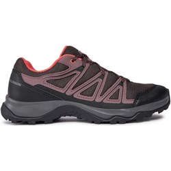 Buty trekkingowe damskie wielokolorowe Salomon sportowe sznurowane na płaskiej podeszwie  - zdjęcie produktu