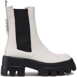 Botki białe Carinii bez zapięcia casual  - zdjęcie produktu