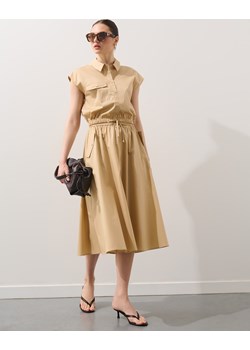 Mohito - Bawełniana spódnica midi - beżowy Mohito Mohito - kod rabatowy