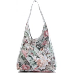 Shopper bag Vittoria Gotti skórzana z nadrukiem bez dodatków  - zdjęcie produktu
