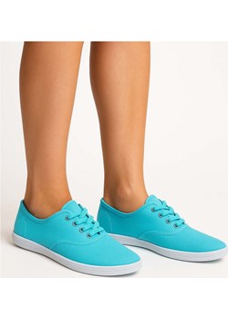 Wiązane damskie tenisówki miętowe /E9-1 7794 S097/ Pantofelek24 promocja pantofelek24.pl - kod rabatowy
