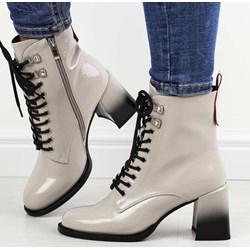 Botki Dia sznurowane eleganckie  - zdjęcie produktu