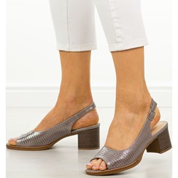 Sandały damskie Sergio Leone z klamrą eleganckie  - zdjęcie produktu