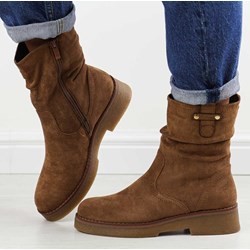 Botki Daszyński zamszowe jesienne  - zdjęcie produktu