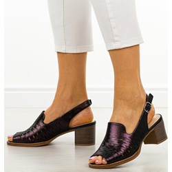 Sandały damskie Sergio Leone eleganckie na obcasie na lato z klamrą  - zdjęcie produktu