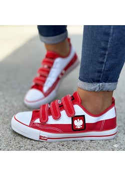 Biało czerwone trampki KIBICA MUNDIAL LH18-25 rozowy American Club wyprzedaż suzana.pl  - kod rabatowy