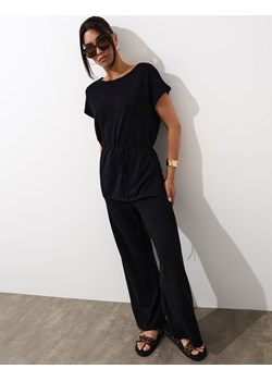 Mohito - Czarna bluzka z wiązaniem - czarny Mohito Mohito - kod rabatowy