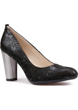 Czółenka   KARINO 1659/090-P czarna łuska Karino  NajlepszeButy - kod rabatowy
