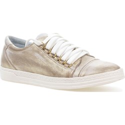 Trampki damskie Karolina bez wzorów młodzieżowe jesienne sznurowane z niską cholewką  - zdjęcie produktu