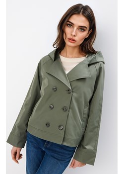 Mohito - Krótki trencz z kapturem - khaki Mohito Mohito - kod rabatowy