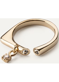 Pierścionek geometryczny z podwieszaną cyrkonią w złotym pokryciu - rozmiar 11 Giorre GIORRE - kod rabatowy