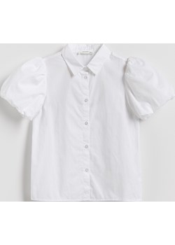 Reserved - Biała koszula z bufkami - biały Reserved Reserved - kod rabatowy